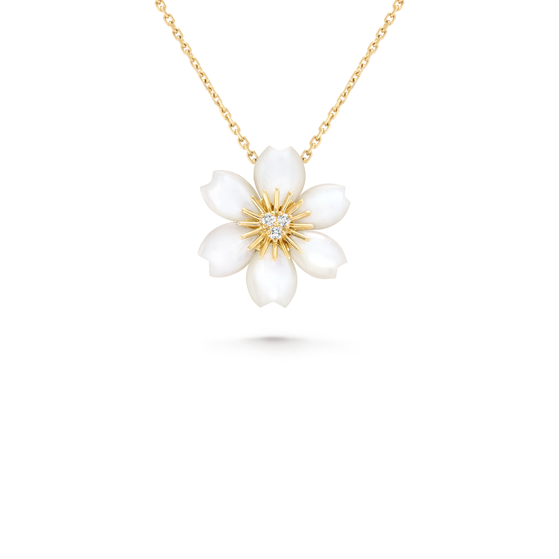 VAN CLEEF ARPELS ROSE DE NOËL PENDANT, MINI MODEL VCARP7T000